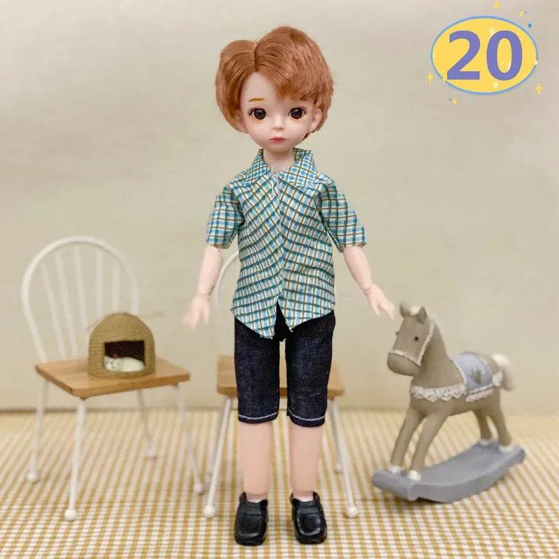Adorable 3D Big Eyed Boyfriend Doll with Customizable Clothing for Kids and Collectors - ToylandEU