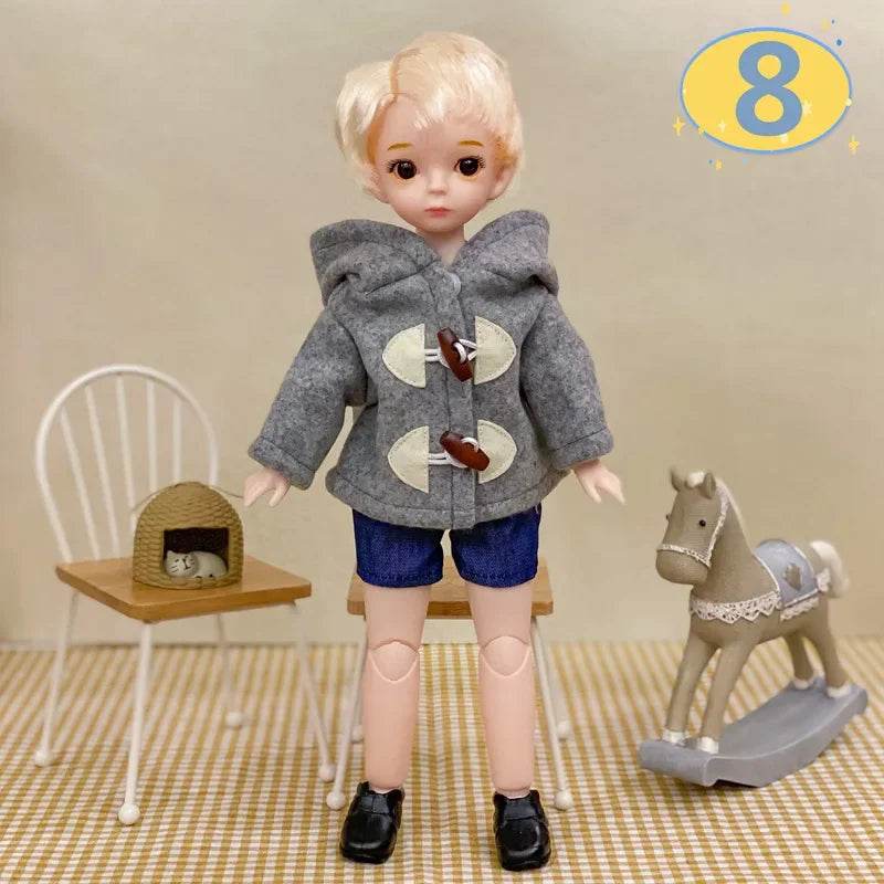 Adorable 3D Big Eyed Boyfriend Doll with Customizable Clothing for Kids and Collectors - ToylandEU