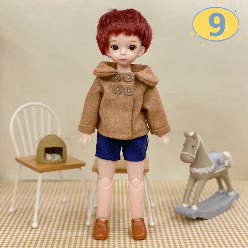 Adorable 3D Big Eyed Boyfriend Doll with Customizable Clothing for Kids and Collectors - ToylandEU