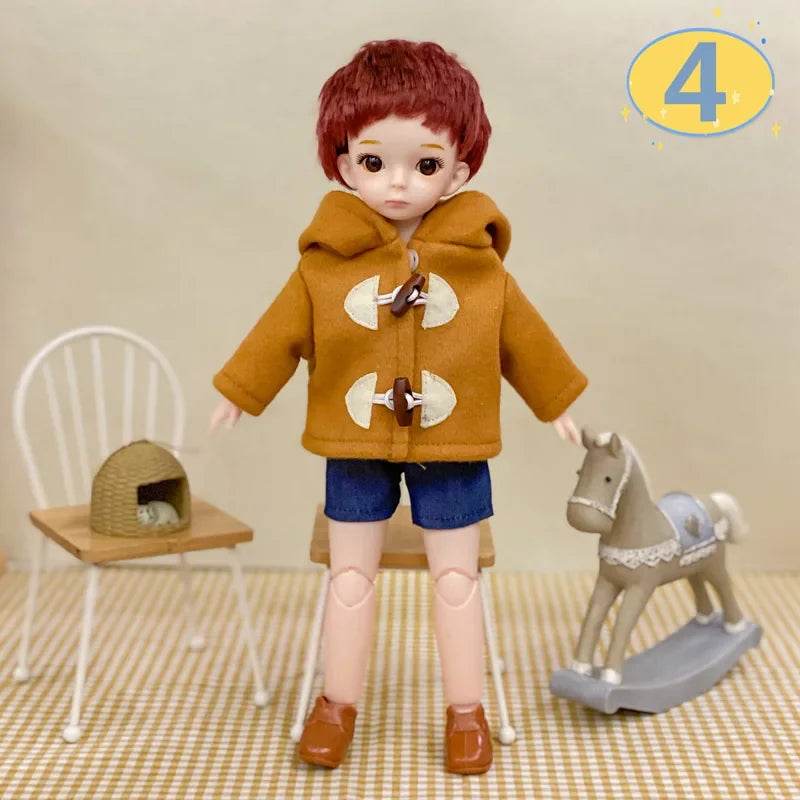 Adorable 3D Big Eyed Boyfriend Doll with Customizable Clothing for Kids and Collectors - ToylandEU