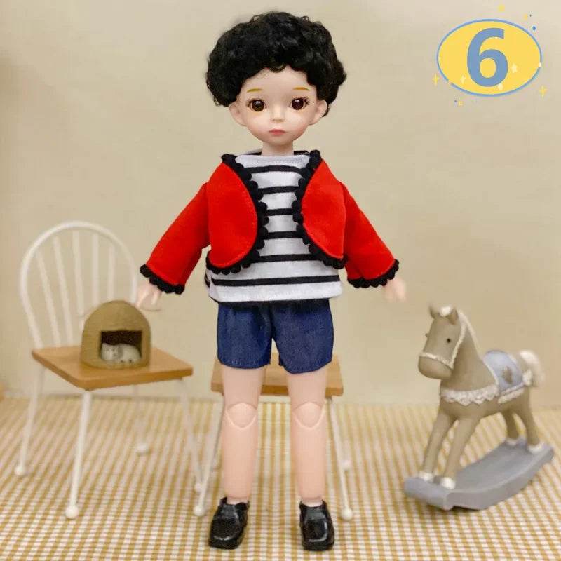 Adorable 3D Big Eyed Boyfriend Doll with Customizable Clothing for Kids and Collectors - ToylandEU