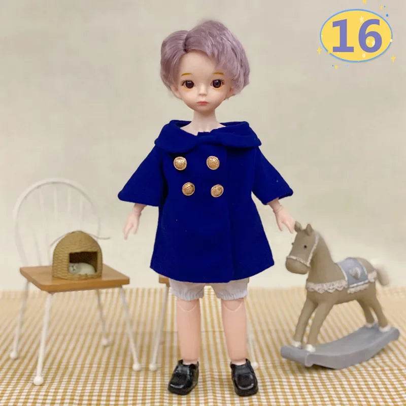 Adorable 3D Big Eyed Boyfriend Doll with Customizable Clothing for Kids and Collectors - ToylandEU