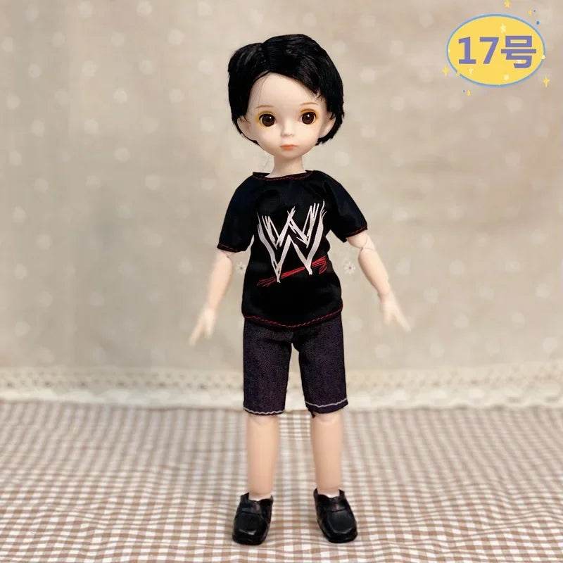 Adorable 3D Big Eyed Boyfriend Doll with Customizable Clothing for Kids and Collectors - ToylandEU