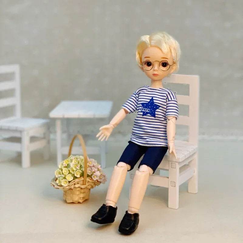 Adorable 3D Big Eyed Boyfriend Doll with Customizable Clothing for Kids and Collectors - ToylandEU