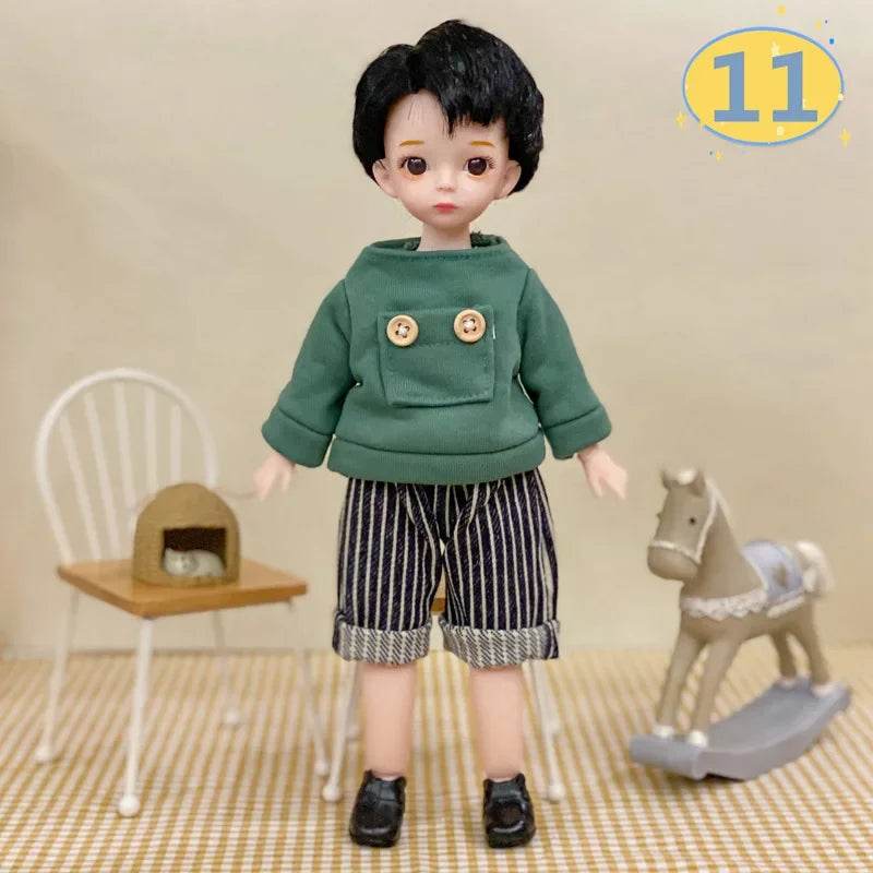 Adorable 3D Big Eyed Boyfriend Doll with Customizable Clothing for Kids and Collectors - ToylandEU