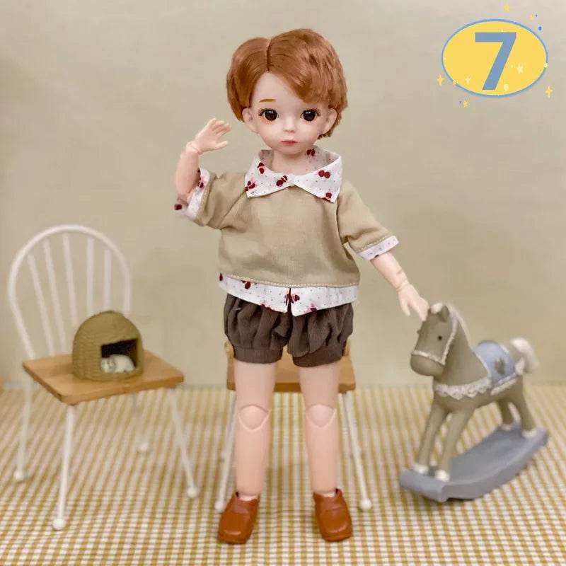 Adorable 3D Big Eyed Boyfriend Doll with Customizable Clothing for Kids and Collectors - ToylandEU
