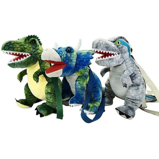 Adorable 40cm Dinosaur Plush Backpack – Triceratops & T-Rex Fun! - ToylandEU