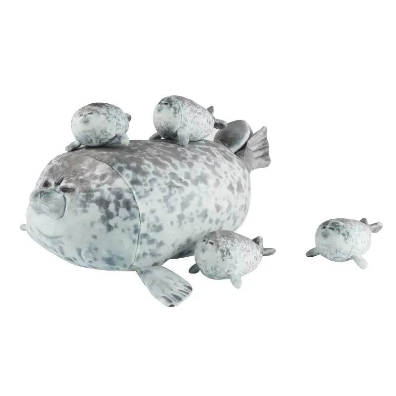 Adorable 5-Piece Mother & Son Seal Plush Toy Set for Endless Cuddles - ToylandEU