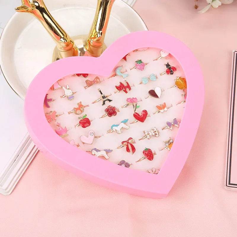 Adorable Adjustable Rings for Kids Featuring Cartoon Animal Designs Perfect for Pretend Play and Dress Up - ToylandEU