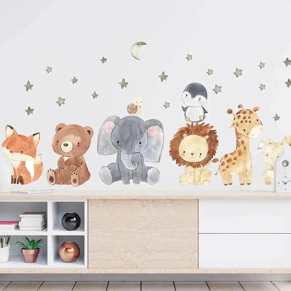  Adorable Africa Animals Wall Stickers 6 Pack Toyland EU -  ToylandEU™