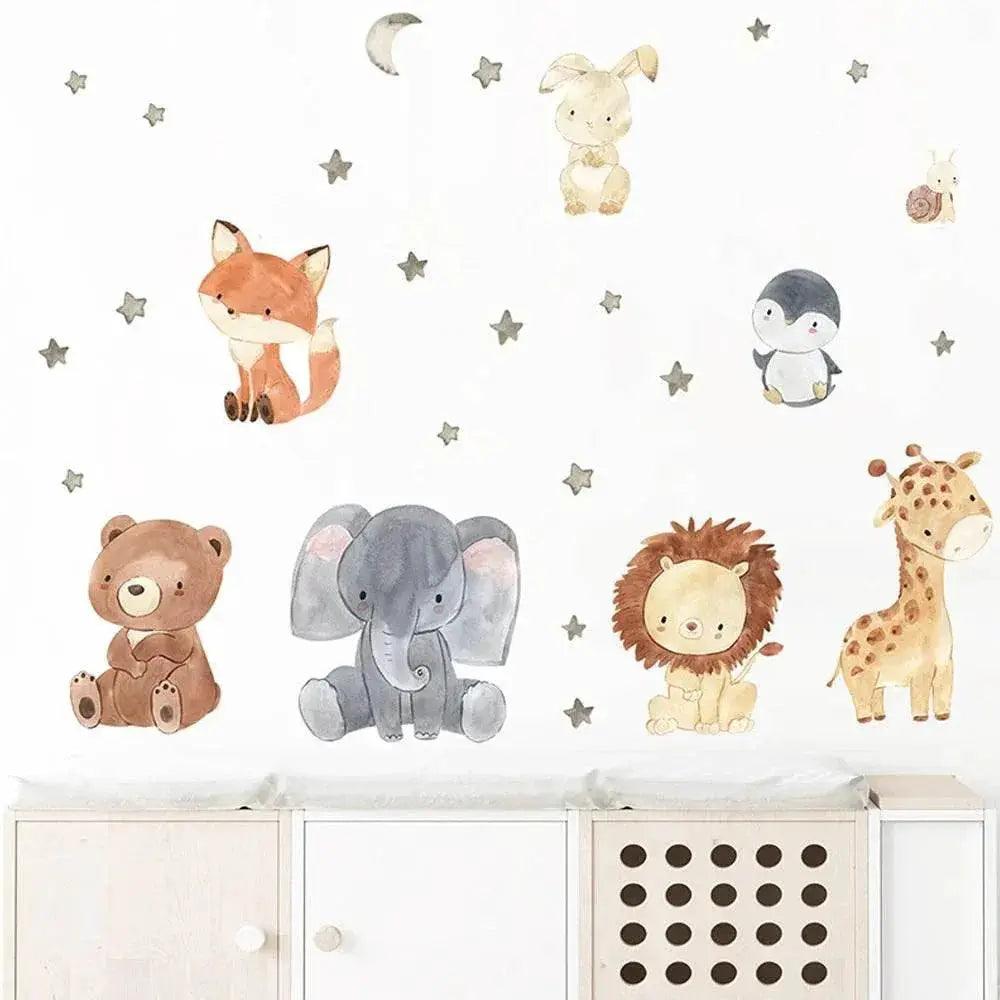  Adorable Africa Animals Wall Stickers 6 Pack Toyland EU -  ToylandEU™