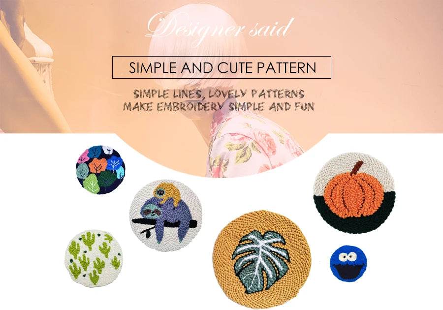 Adorable Animal-Themed Punch Needle Embroidery Set - ToylandEU