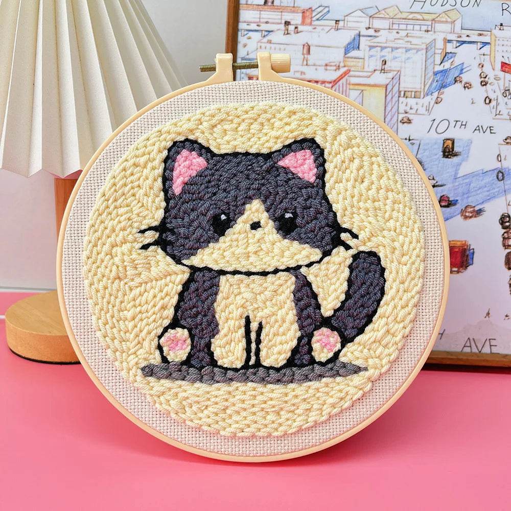 Adorable Animal-Themed Punch Needle Embroidery Set - ToylandEU