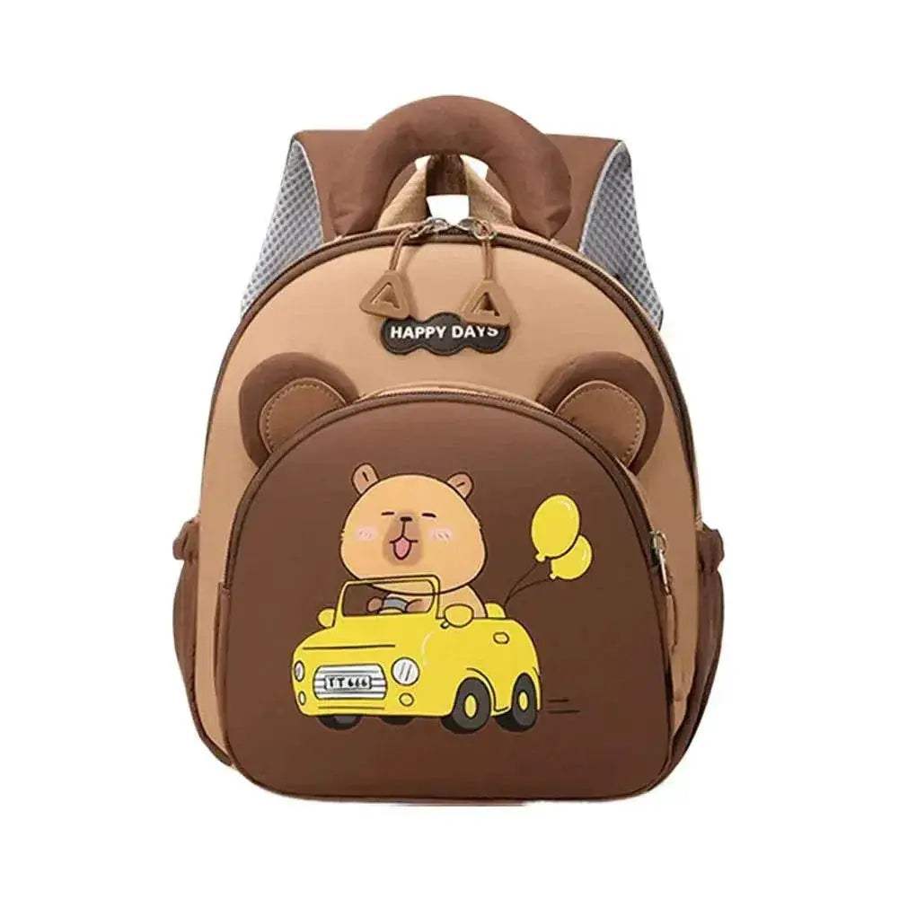 Adorable Backpack Capybara Cartoon Design Lightweight Waterproof For Boys And Girls Ages 7 To 13 - ToylandEU