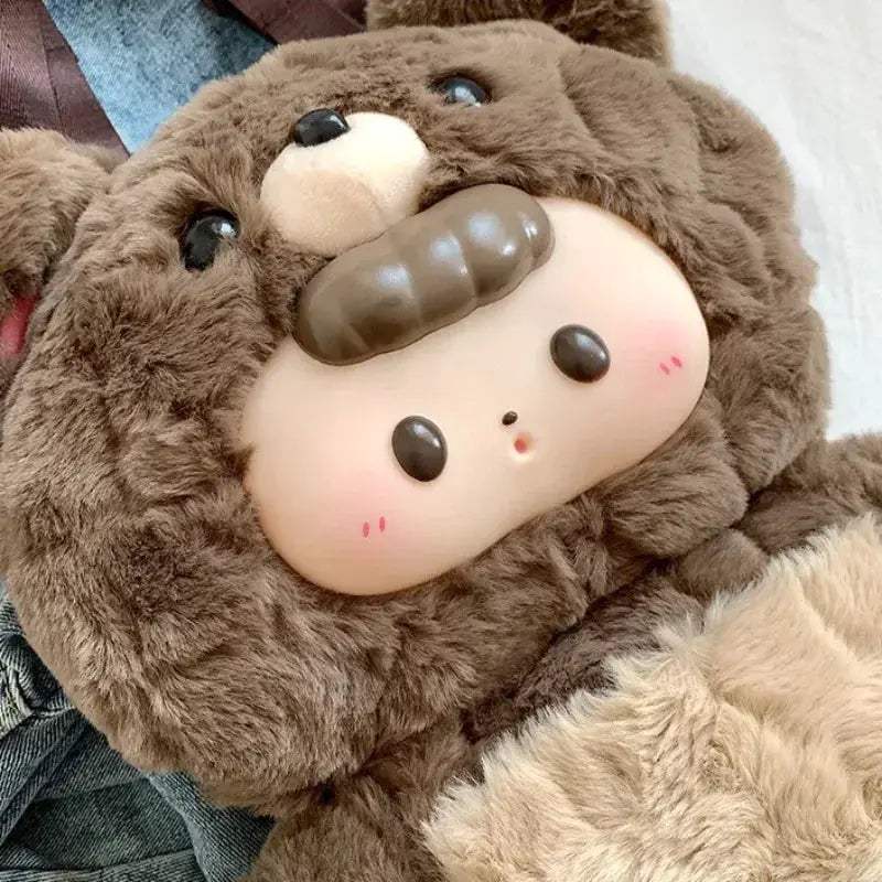 Adorable Bear Plush Backpack Crossbody Bag For Women - ToylandEU
