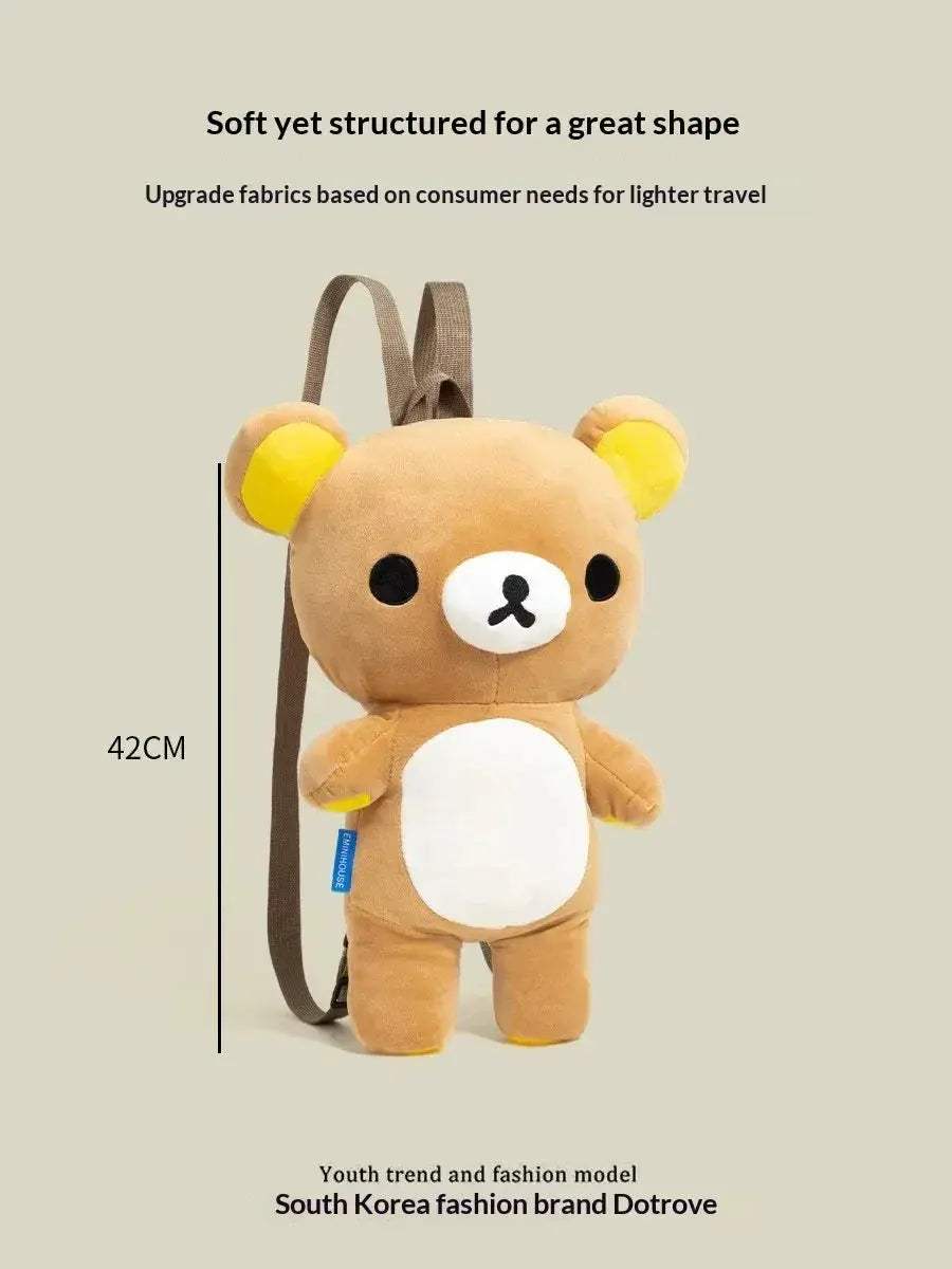 Adorable Bear Plush Backpack For Girls Travel Companion - ToylandEU