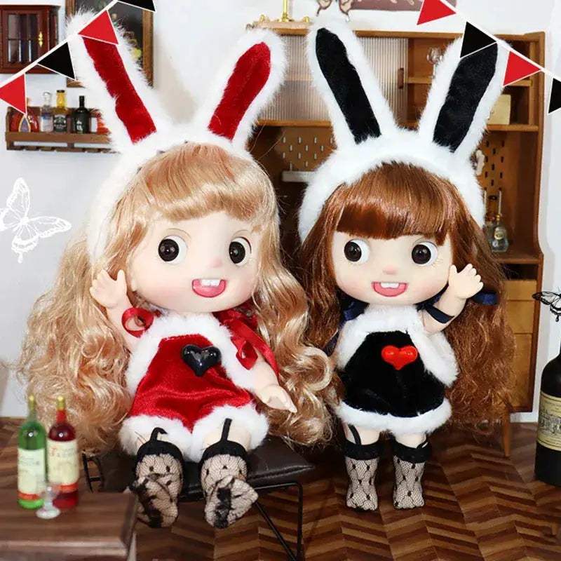 Adorable Big Head Bunny Doll For Christmas Gift Delight - ToylandEU