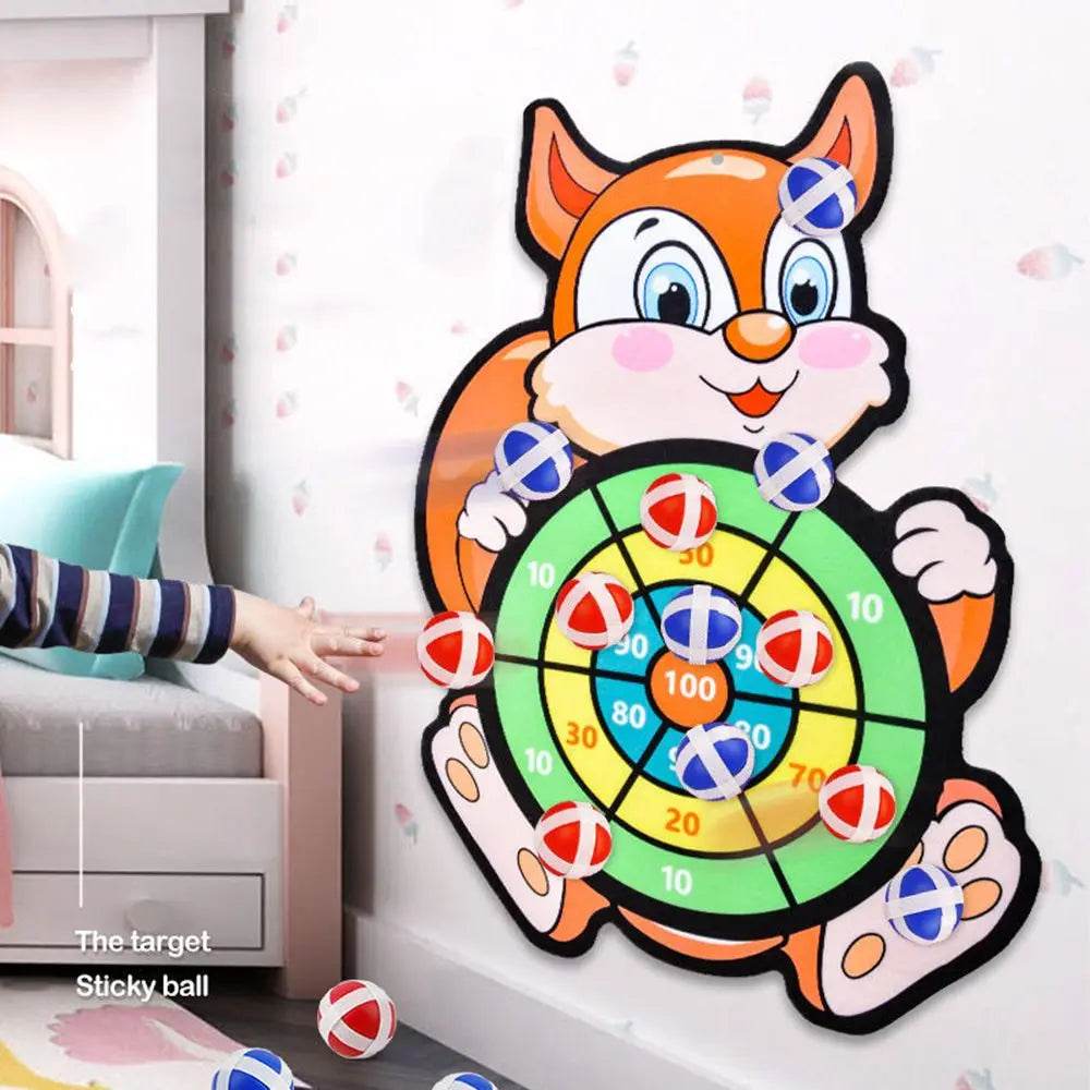 Adorable Cartoon Animal Sticky Ball Dartboard Game for Kids - ToylandEU