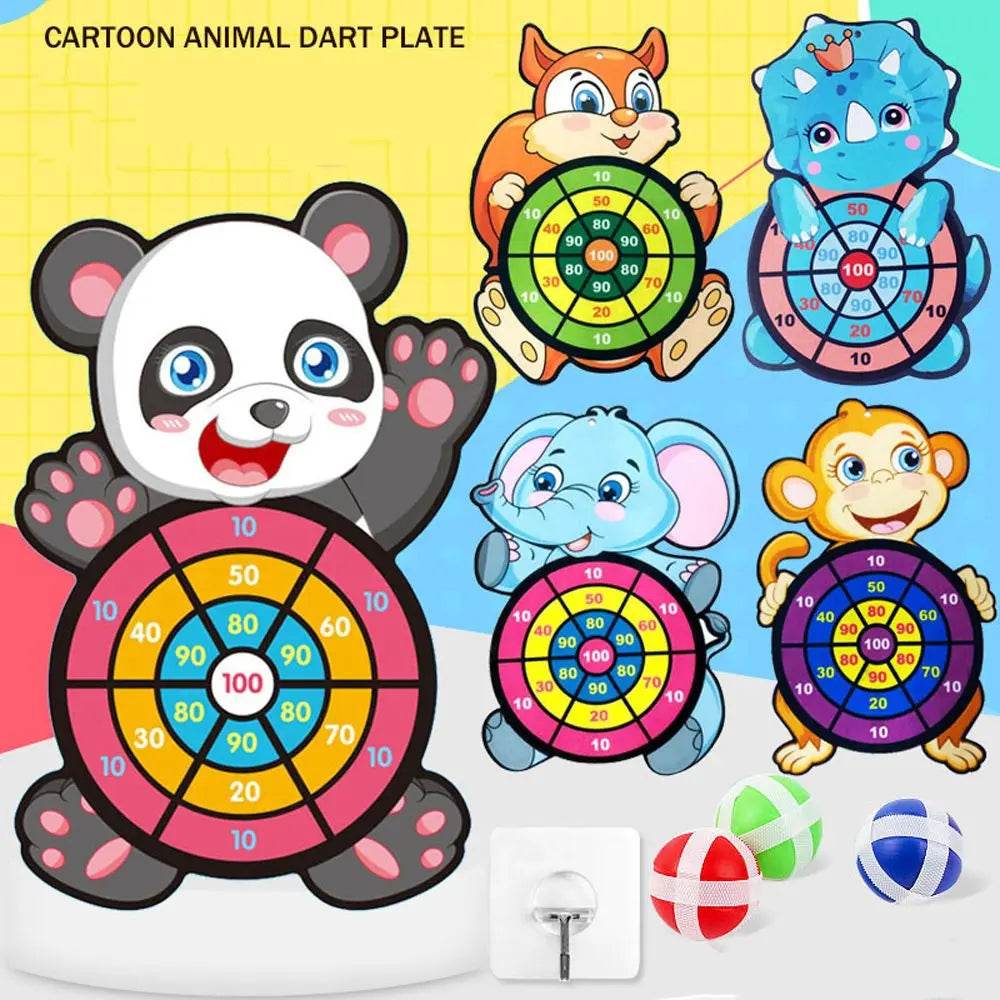 Adorable Cartoon Animal Sticky Ball Dartboard Game for Kids - ToylandEU