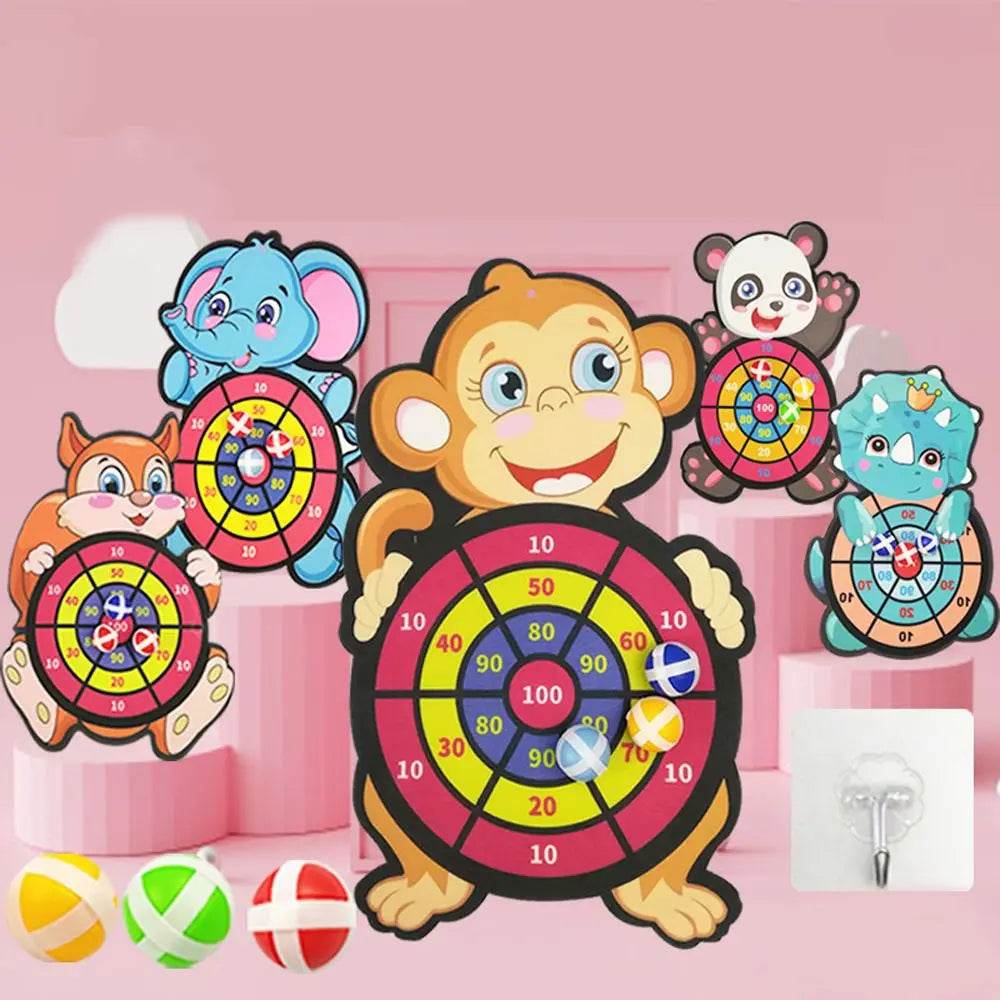 Adorable Cartoon Animal Sticky Ball Dartboard Game for Kids - ToylandEU