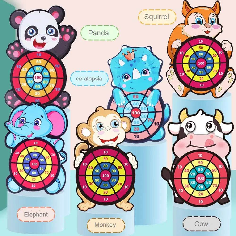 Adorable Cartoon Animal Sticky Ball Dartboard Game for Kids - ToylandEU