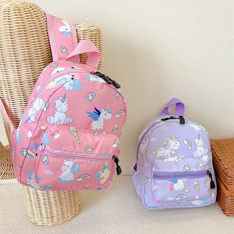 Adorable Cartoon Dinosaur Unicorn Pattern Kids School Backpack Waterproof For Boys And Girls Kindergarten - ToylandEU