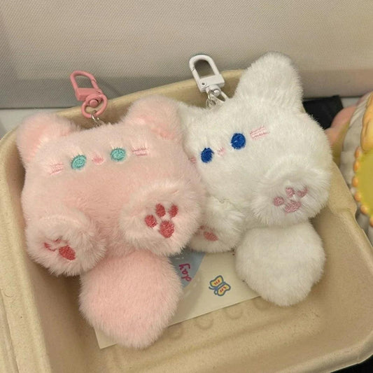  Adorable Cat Keychain Plush Lobster Clasp Bag Accessory 