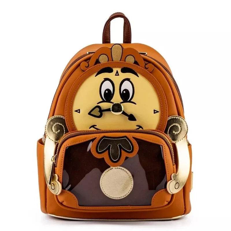 Adorable Cosplay Mini Backpack Purse Featuring Cogsworth Lumiere Chip From Beauty And The Beast For Fans And Collectors - ToylandEU
