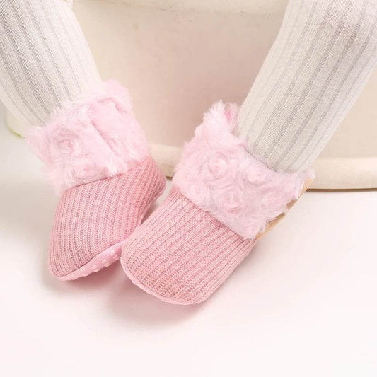 Adorable Cozy Wool-Lined Baby Girl Boots for Warm Indoor Walking - ToylandEU