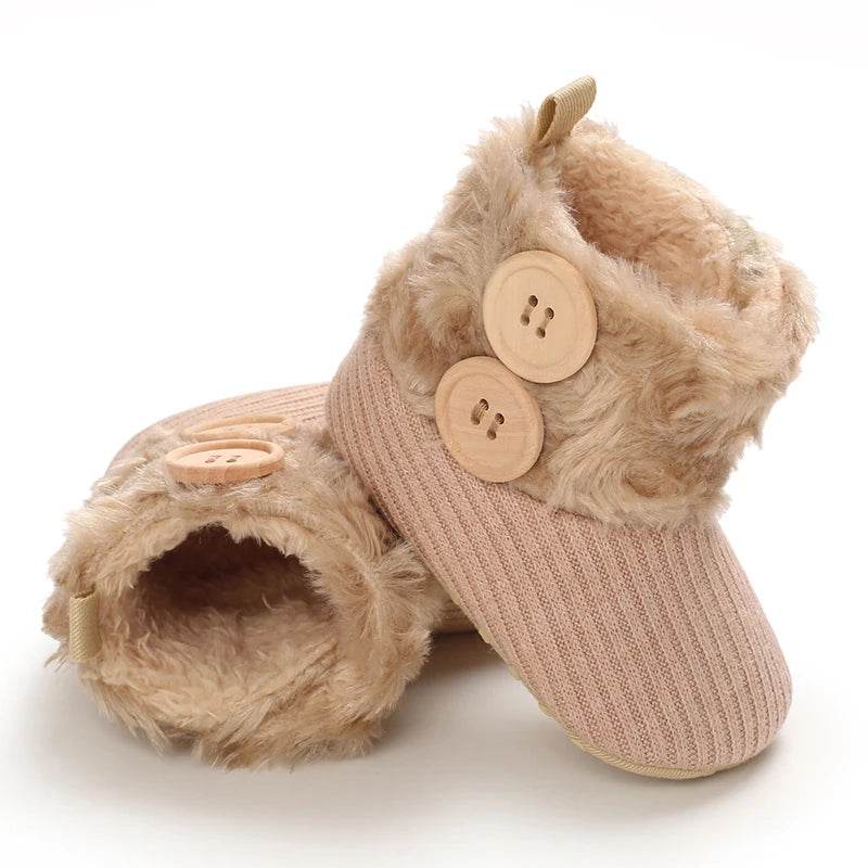 Adorable Cozy Wool-Lined Baby Girl Boots for Warm Indoor Walking - ToylandEU