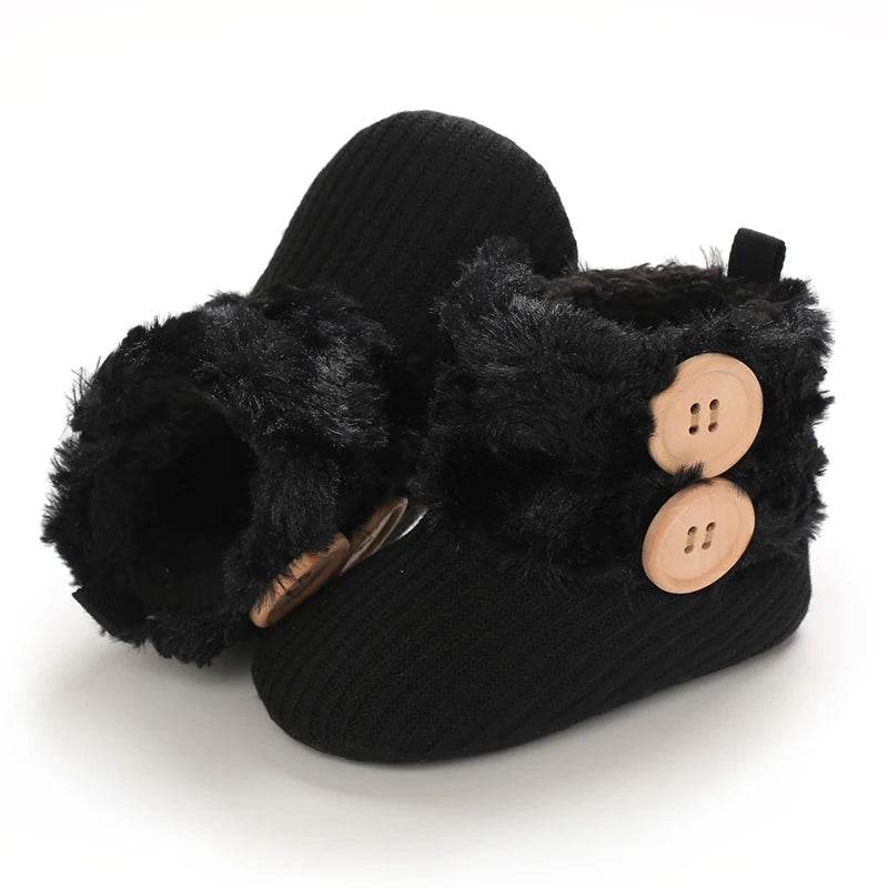 Adorable Cozy Wool-Lined Baby Girl Boots for Warm Indoor Walking - ToylandEU