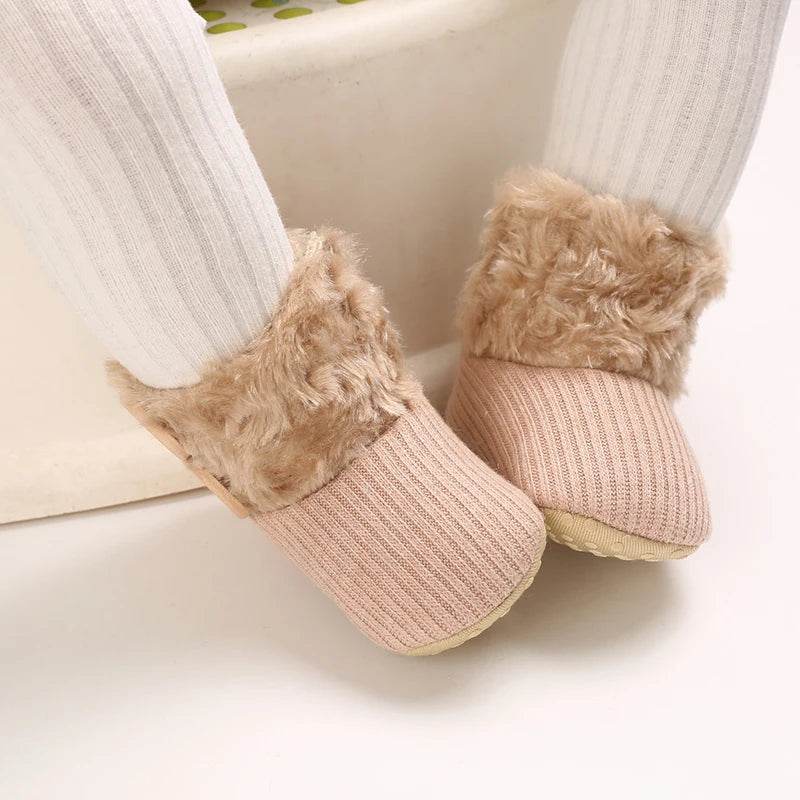 Adorable Cozy Wool-Lined Baby Girl Boots for Warm Indoor Walking - ToylandEU