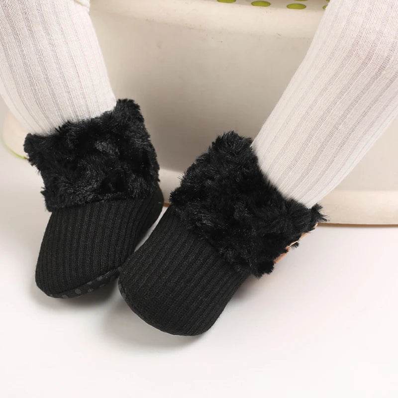 Adorable Cozy Wool-Lined Baby Girl Boots for Warm Indoor Walking - ToylandEU