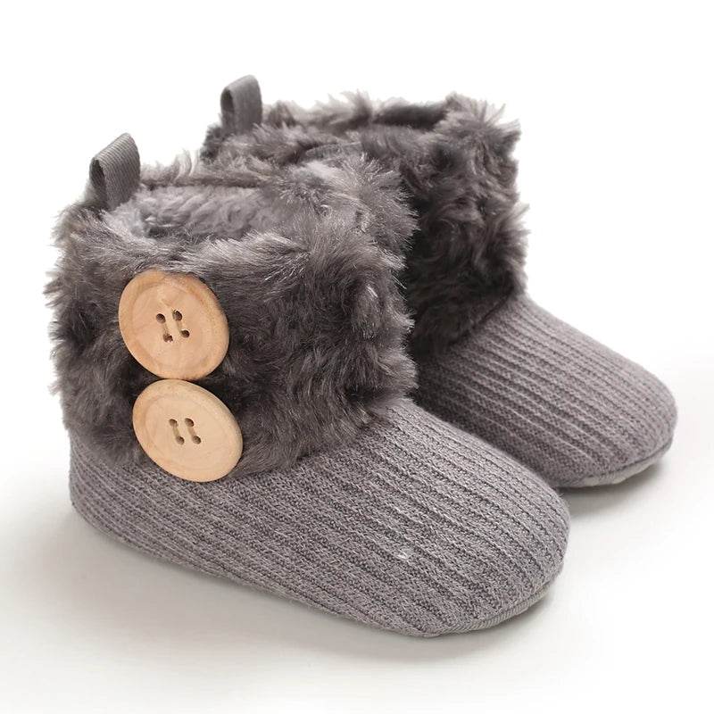 Adorable Cozy Wool-Lined Baby Girl Boots for Warm Indoor Walking - ToylandEU