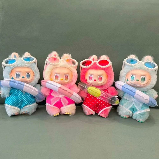 Adorable Doll Beach Outfit Set with Summer Shirts Glasses and Hats for Labubu Dolls Labubu - ToylandEU