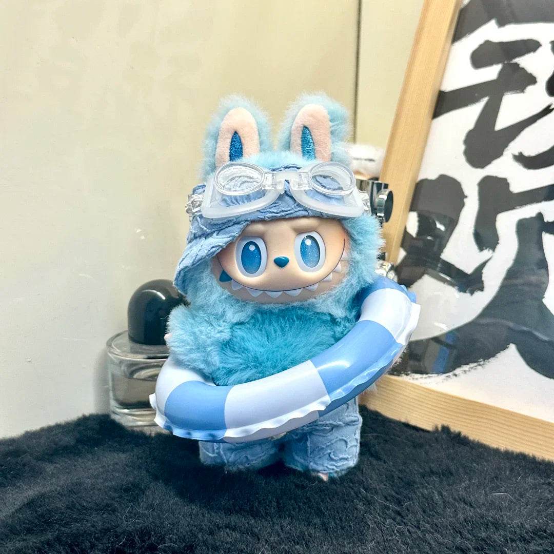 Adorable Doll Beach Outfit Set with Summer Shirts Glasses and Hats for Labubu Dolls Labubu - ToylandEU