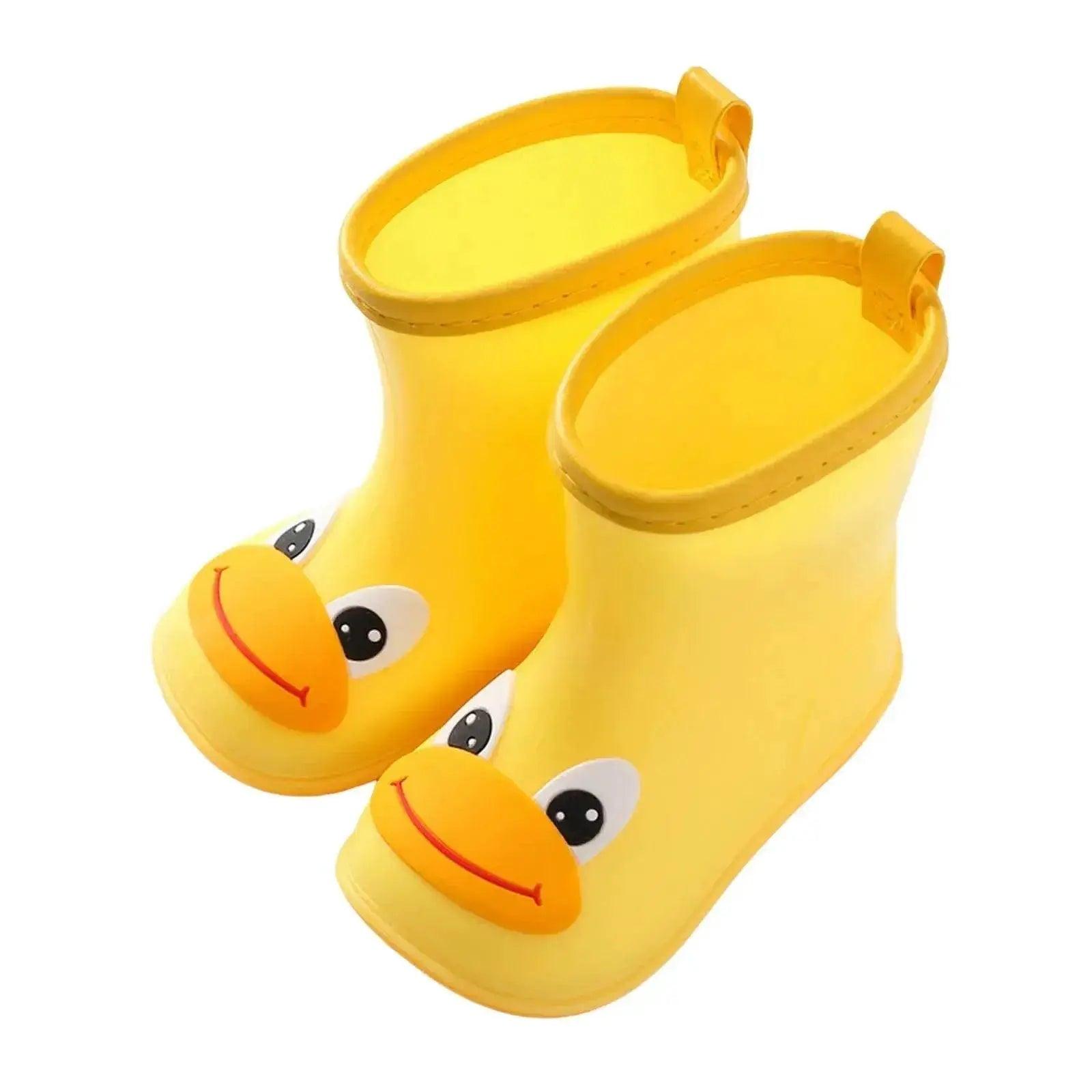  Adorable Duck-Themed Waterproof Rain Boots for Kids - PVC Rubber Slip-On Shoes for Boys and Girls -  ToylandEU™