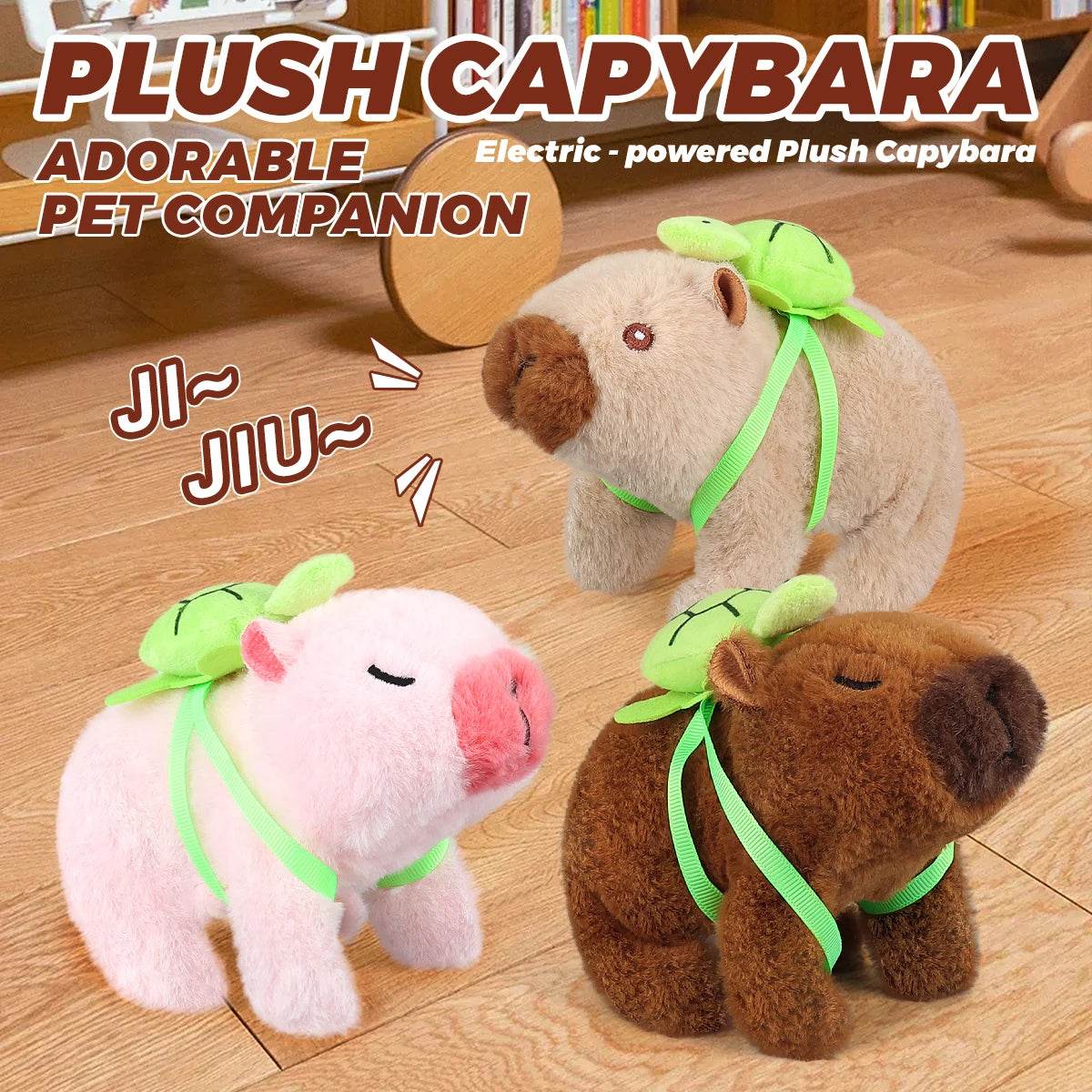 Adorable Electronic Plush Capybara Toy with Walking Sound for Children Age 3 to 12 Years - ToylandEU
