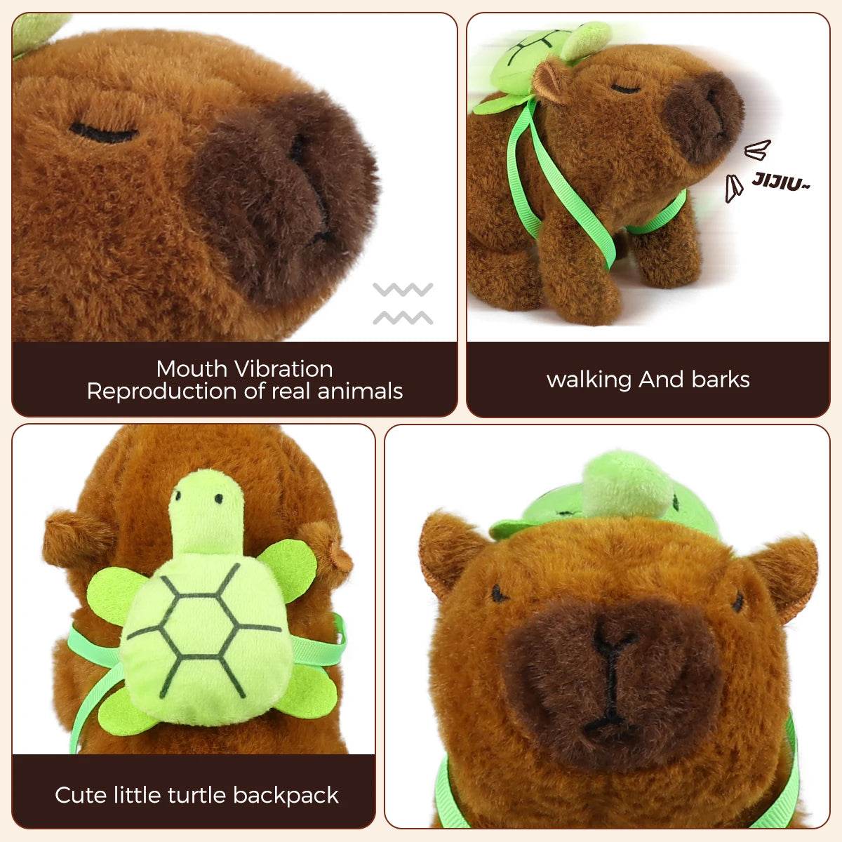 Adorable Electronic Plush Capybara Toy with Walking Sound for Children Age 3 to 12 Years - ToylandEU