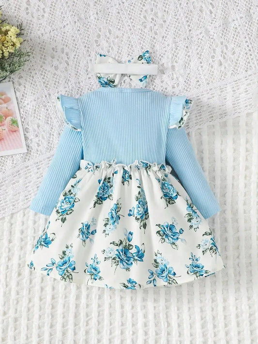  Adorable Floral Print 0to1Y Baby Dress Set Toyland EU -  ToylandEU™