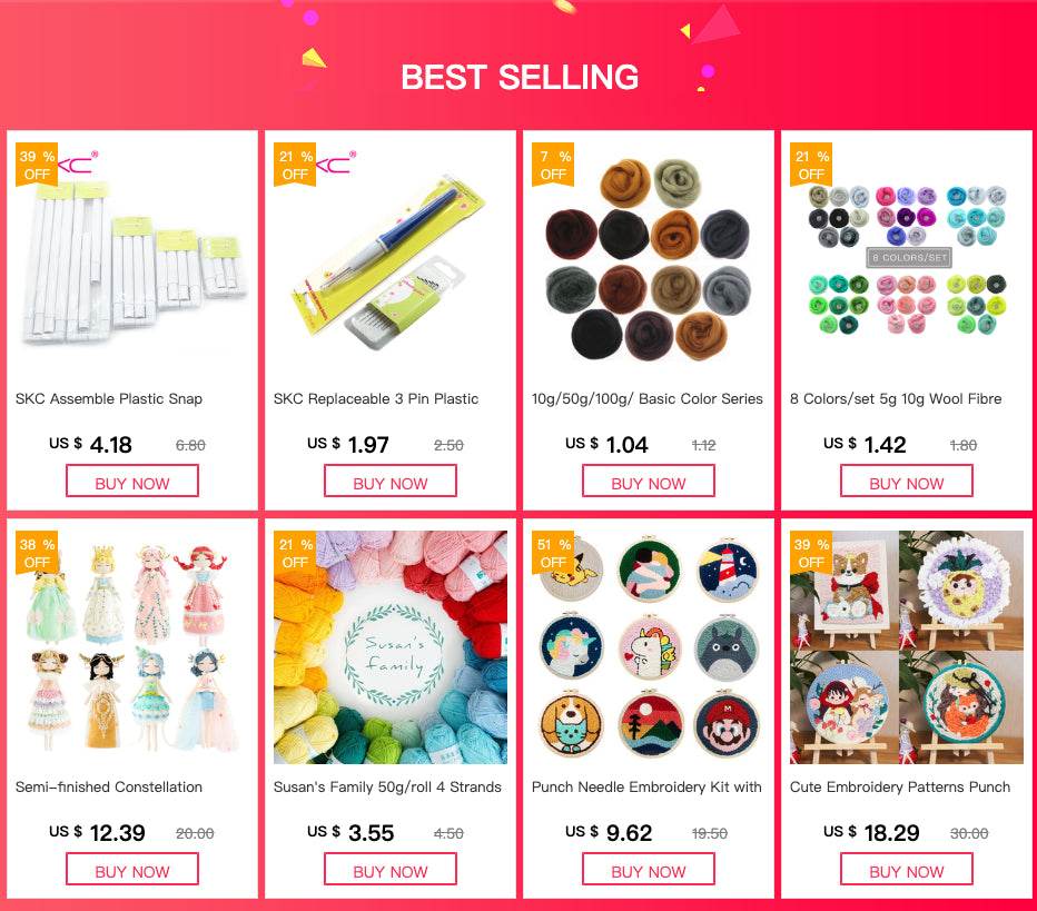 Adorable Flower and Fruit Punch Needle Embroidery Kit for Beginners - Perfect for Home Decoration - ToylandEU