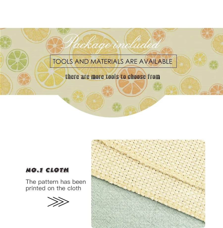 Adorable Flower and Fruit Punch Needle Embroidery Kit for Beginners - Perfect for Home Decoration - ToylandEU