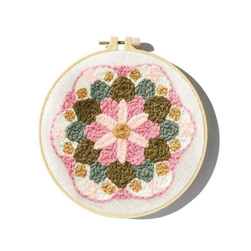  Adorable Flower and Fruit Punch Needle Embroidery Kit for Beginners - Perfect for Home Decoration -  ToylandEU™
