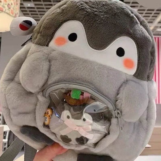 Adorable Grey Penguin Plush Backpack for Kids - Ideal for School & Travel - ToylandEU