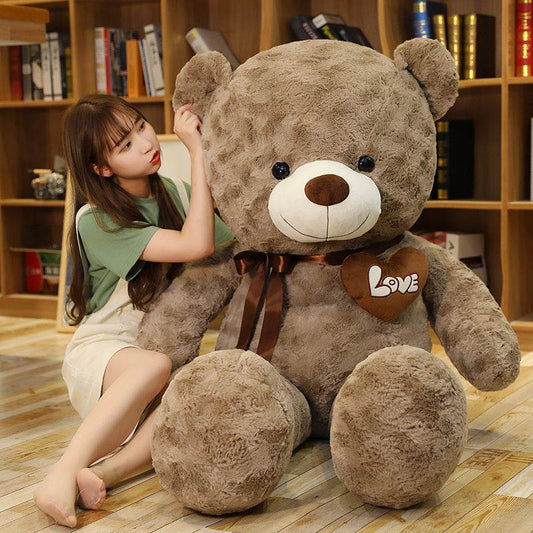 Adorable High-Quality Love Stuffed Teddy Bear in Brown & Grey Colors - ToylandEU