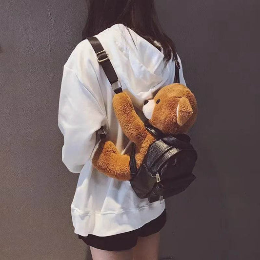Adorable Kawaii Brown Bear Plush Backpack for Kids – Collection - ToylandEU