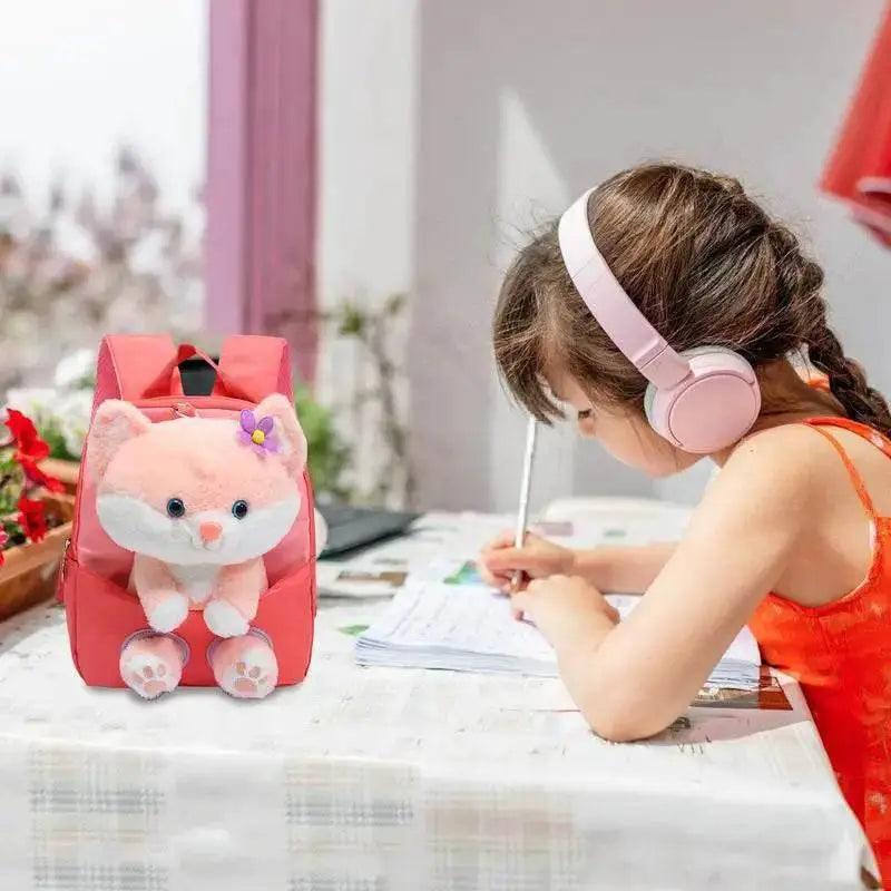  Adorable Kawaii Cat Plush Backpack - Cute Mini School Bag for Kids -  ToylandEU™