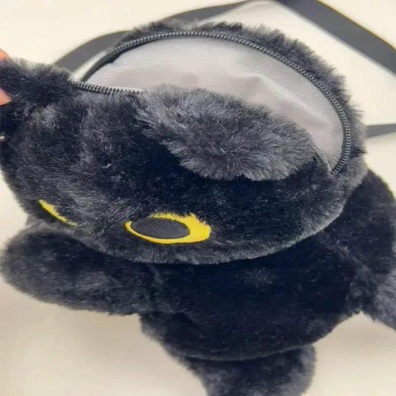  Adorable Kawaii Cat Plush Shoulder Bag with Big Eyes - Cute Doll Fur  -  ToylandEU™