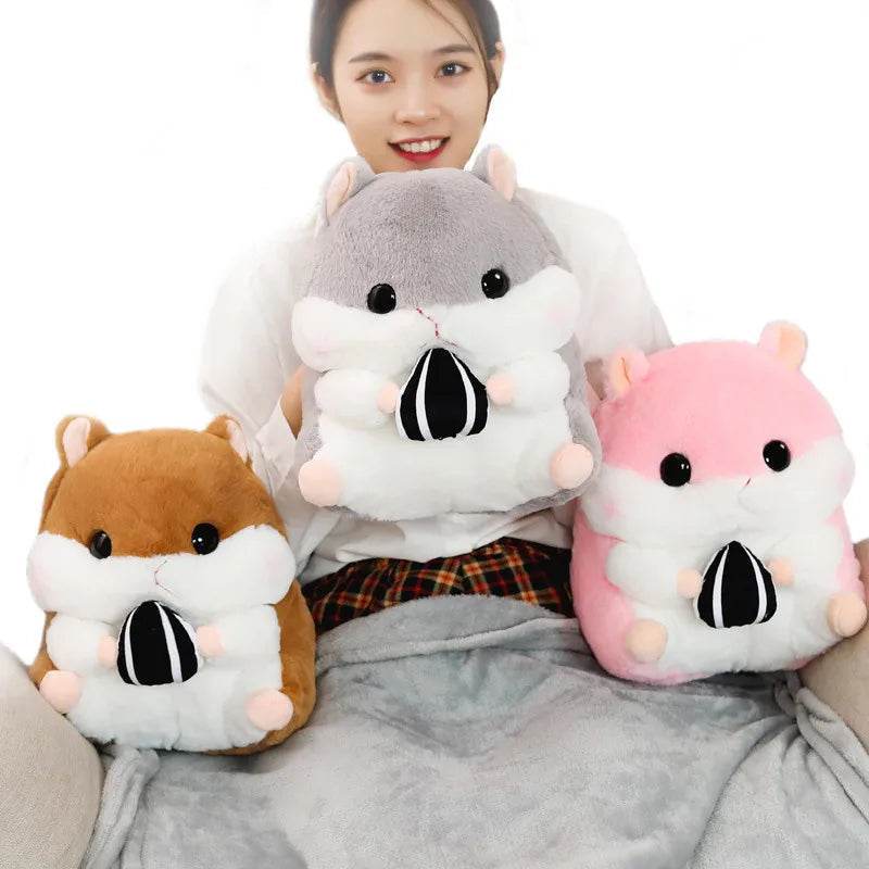 Adorable Kawaii Hamster Plush Backpack - Cute 35cm Shoulder Bag - ToylandEU