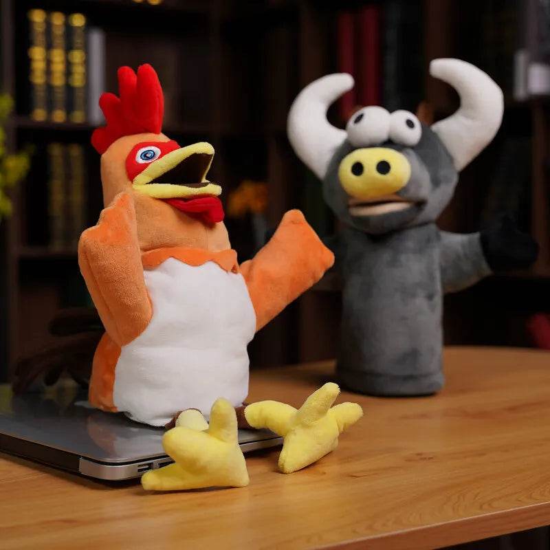 Adorable Kawaii Plush Hand Puppet - Donkey, Bunny & Unicorn Combo - ToylandEU